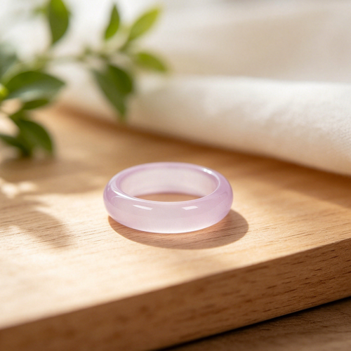 Natural Brazilian Agate & White Chalcedony Gemstone Ring