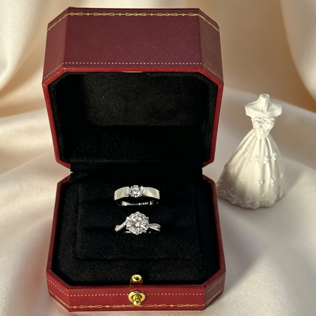 Matching Couple Wedding Band Rings