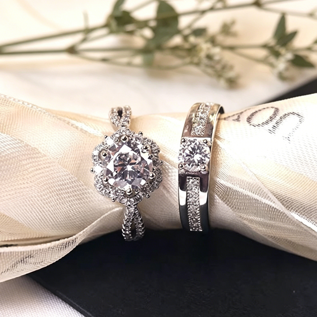 Six-Prong Simulated Diamond Ring